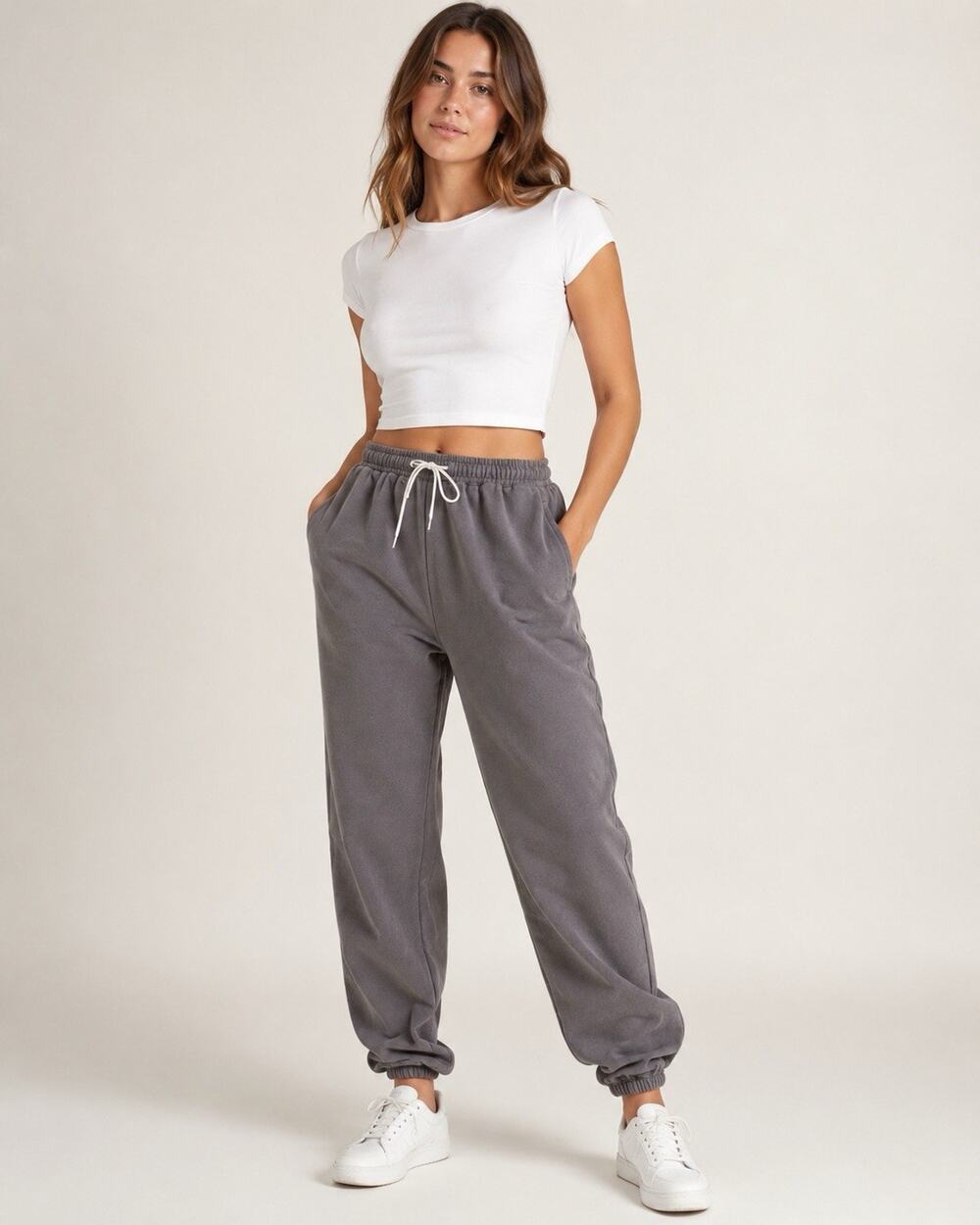 Brandy Melville J. Galt Rosa Sweatpants One Size Charcoal Gray